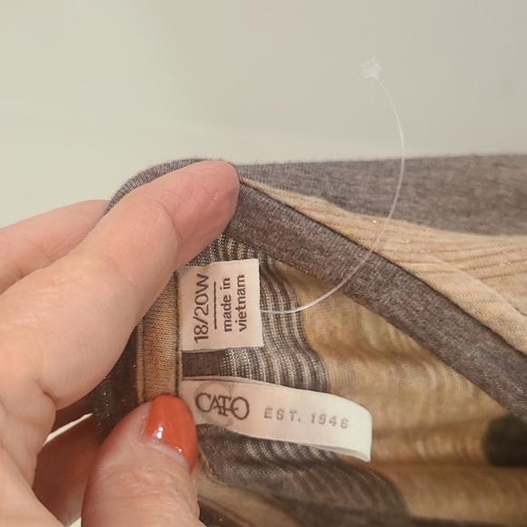 NWT Cato open 3/4 sleeve top 18-20W - Picture 6 of 6